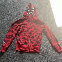 Bape hoodie red size s