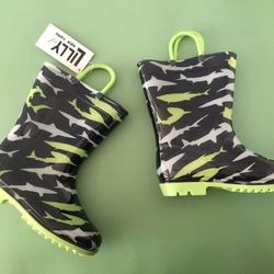 Shark Rain Boots, Size 10