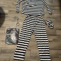 Men Inmate Costume - Adult Size XL