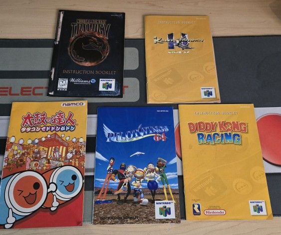 N64 Manual Lot: Killer Instinct, MK Trilogy, Pilot Wings, Diddy Kong Racing
