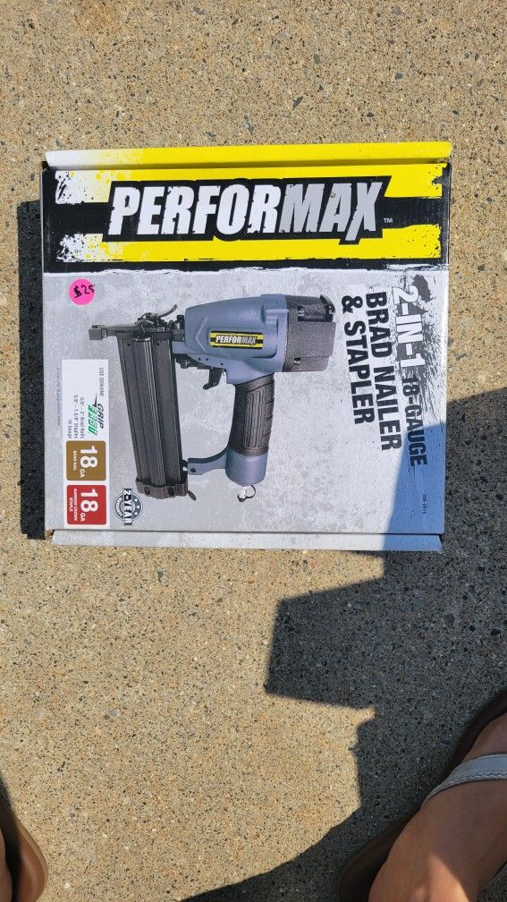 2 In 1 18 Gauge Brad Nailer And Stapler