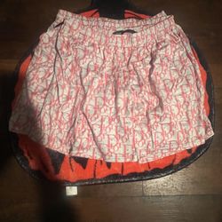 Pink Dior Repeat Logo Shorts 