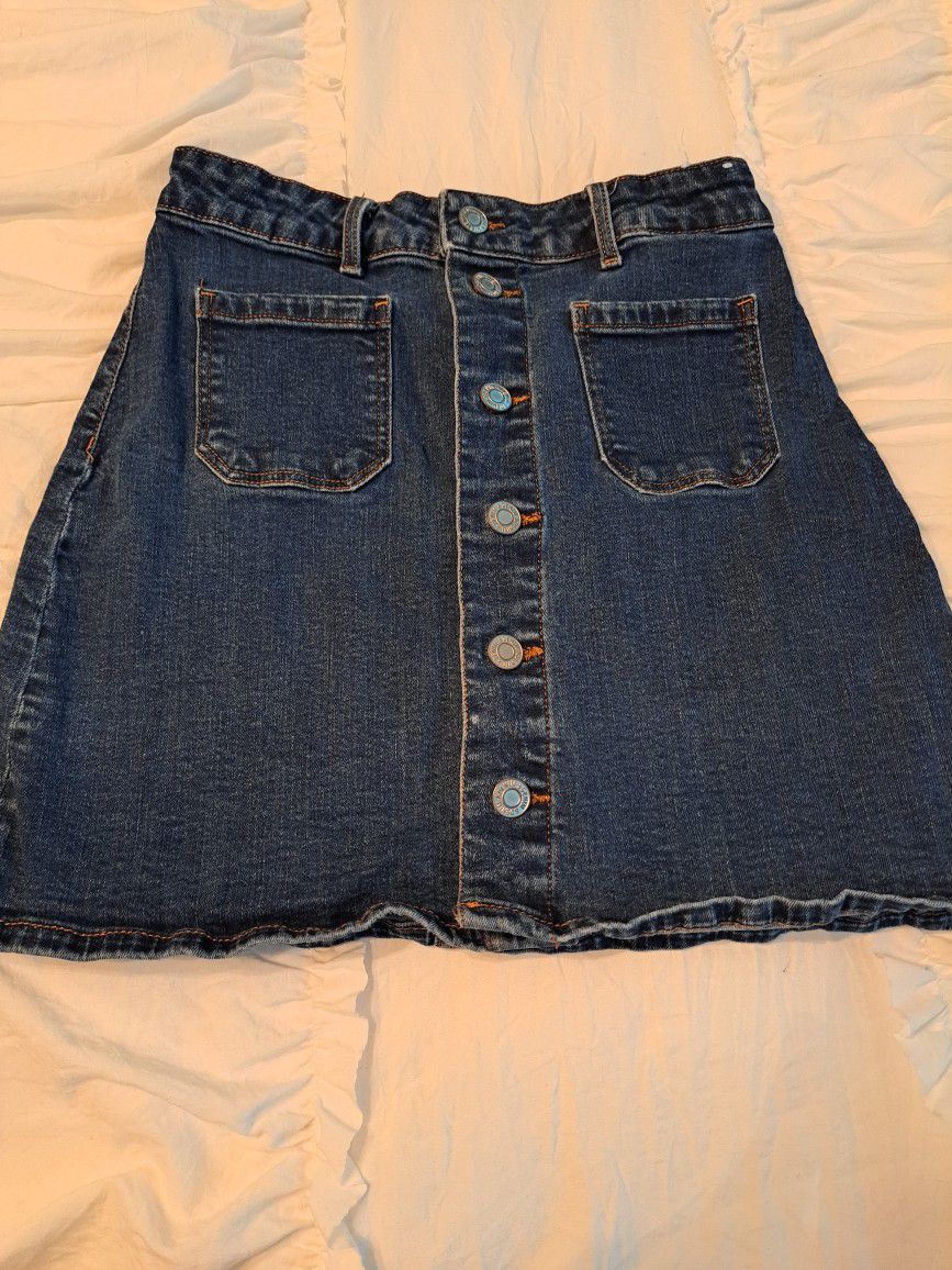 Girls Jean Skirt Size 12/13 H&M Blue ❤️😍