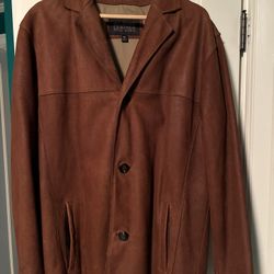Wilsons Men’s Leather Coat Size Medium Color Cognac