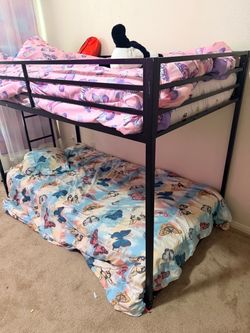 Black Metal Twin Bunk Bed Frame