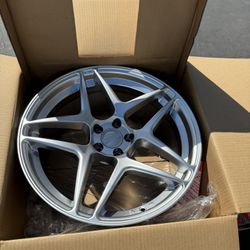 KANSEI K15H Astro Rim 18X9.5 5X100 Offset +35 HyperSilver (Quantity of 4) Toyota