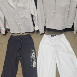 Abercrombie & Fitch and Hollister Bundle - 2 Tops + 2 Bottoms (Size XXS & XS)
