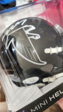 Michael Vick Atlanta Falcons Autographed Mini Helmet JSA Certified 