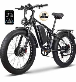 E-BYCCO DUAL  MOTOR 3000W-37MPH-RANGE 52V 23 Ah 80MILES-FULL SUSPENSION