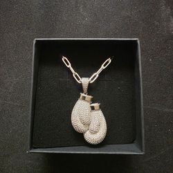 Boxing Gloves Pendant & Chain