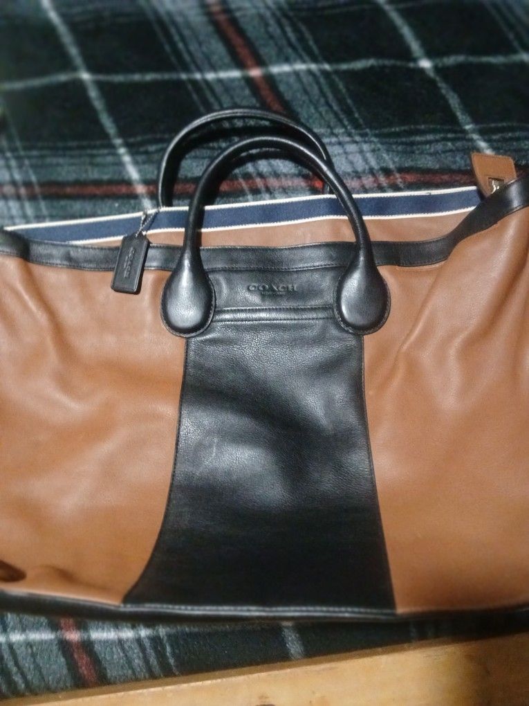 Authentic COACH Pebble Brown Briefcase /Laptop Tote