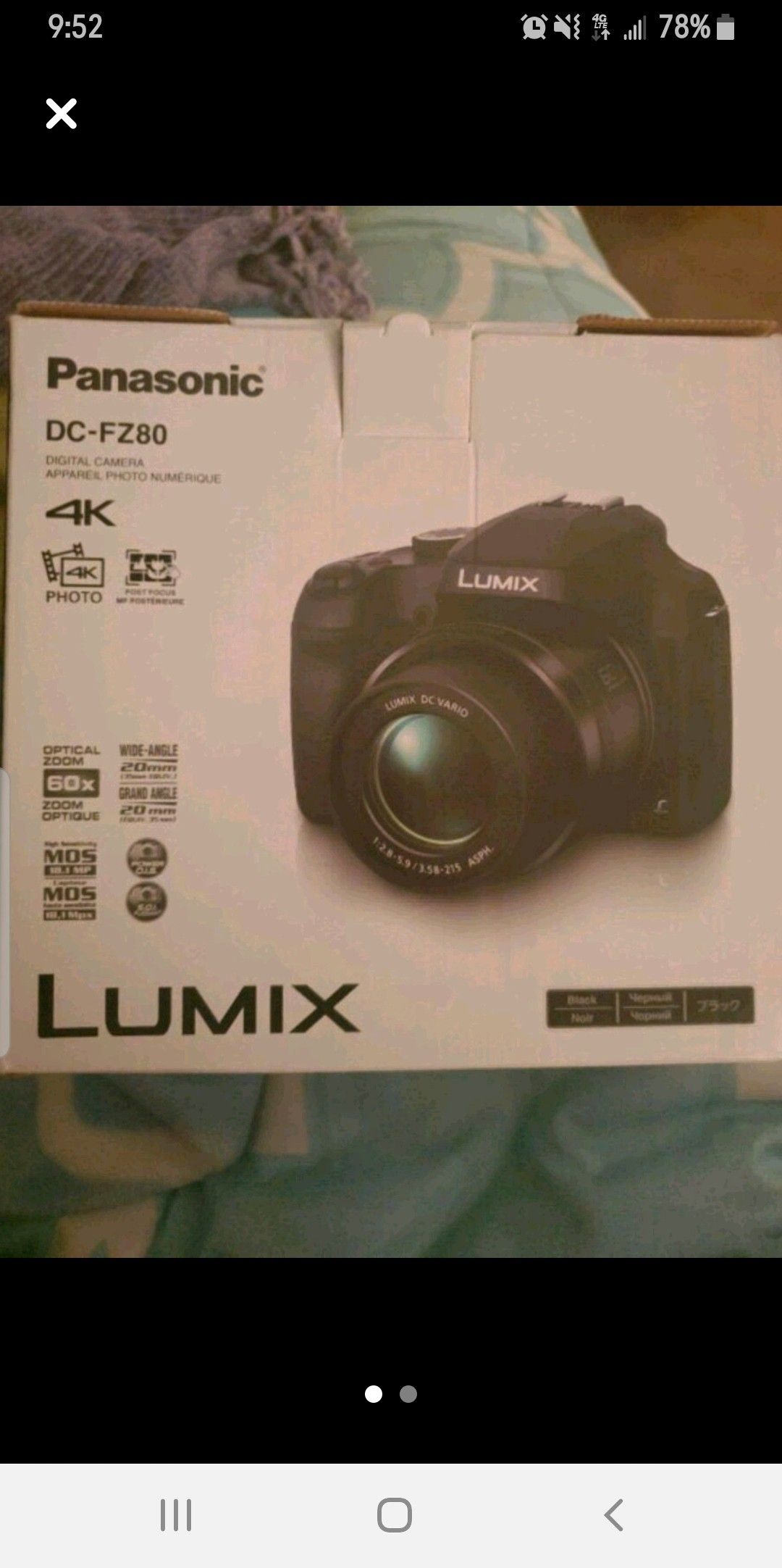 Panasonic Lumix DC-FZ80 Digital Camera - Brand New