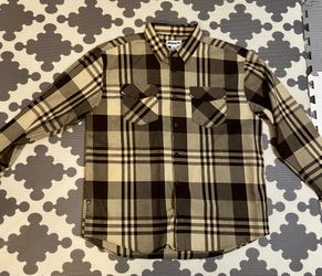 Beige/Brown Button Up Shirt XXL Abalanche NY