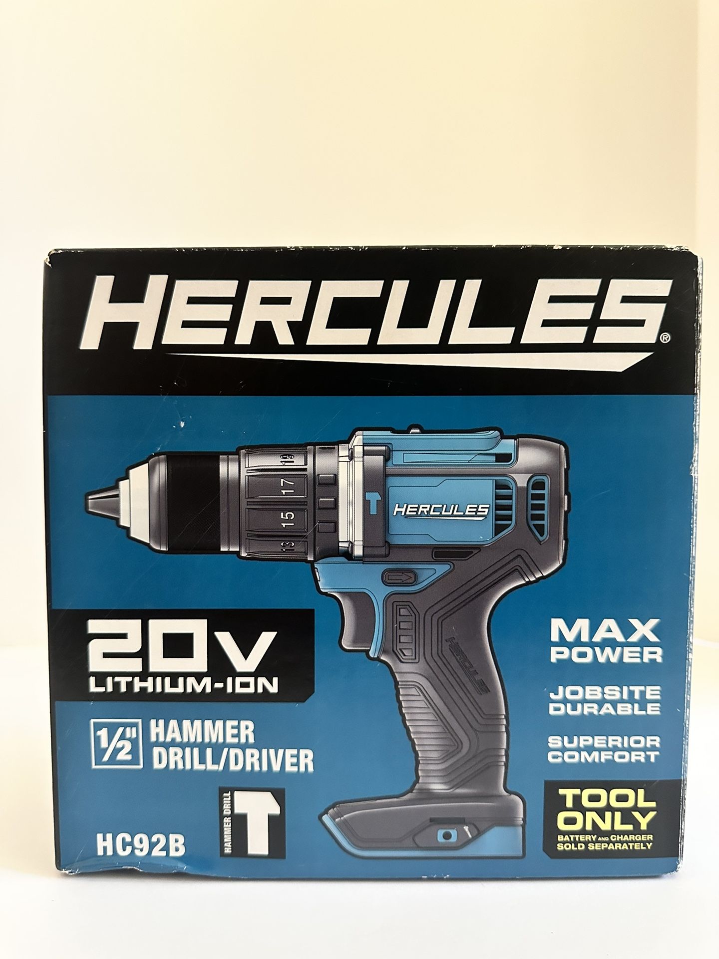 Hércules 1/2” Hammer Drill/Driver New in Box, Tool Only
