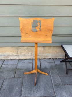 Hand crafted all wood youth music stand