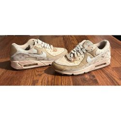 Nike Air Max 90 Shimmer Polka Dot Beige Sail Mens 8.5