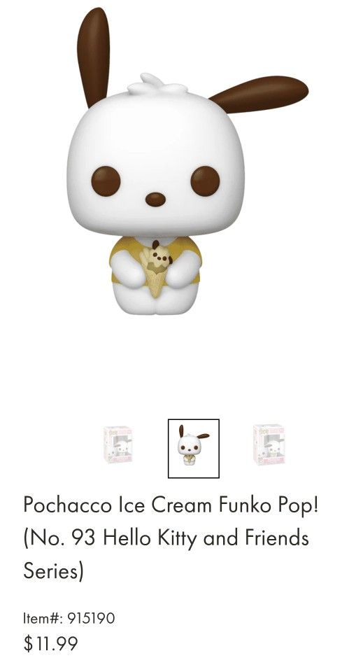 💥Pochacco Ice Cream Funko Pop!