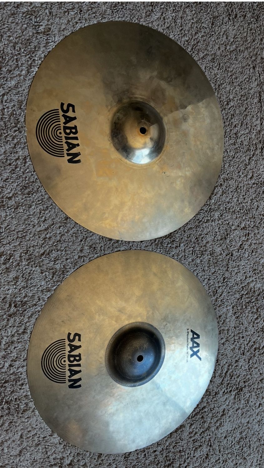 Make An Offer - Sabian 16 inch AAX X-Plosion Hi-hat Cymbals