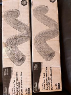 2× 4” x 25 FT Dryer Vent Duct – 50 FT Total
