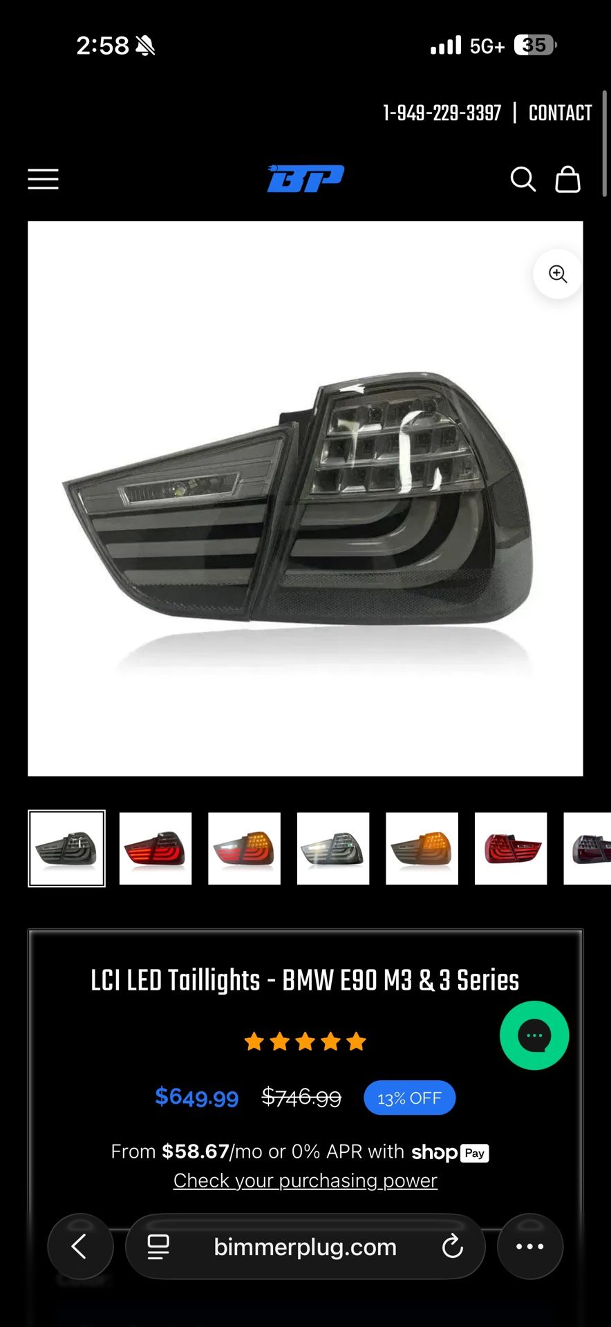 BMW E90 3 SERIES TAILLIGHTS