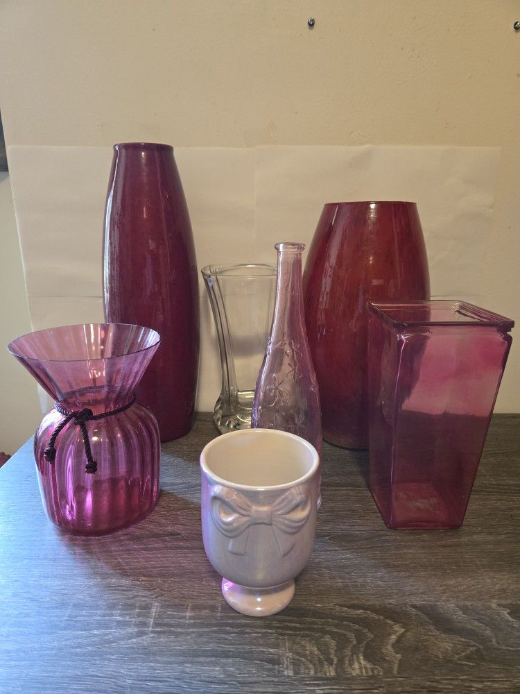 Unique Rare Vintage + Flower VASES