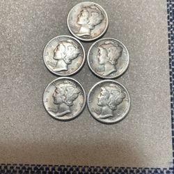 Mercury dimes.