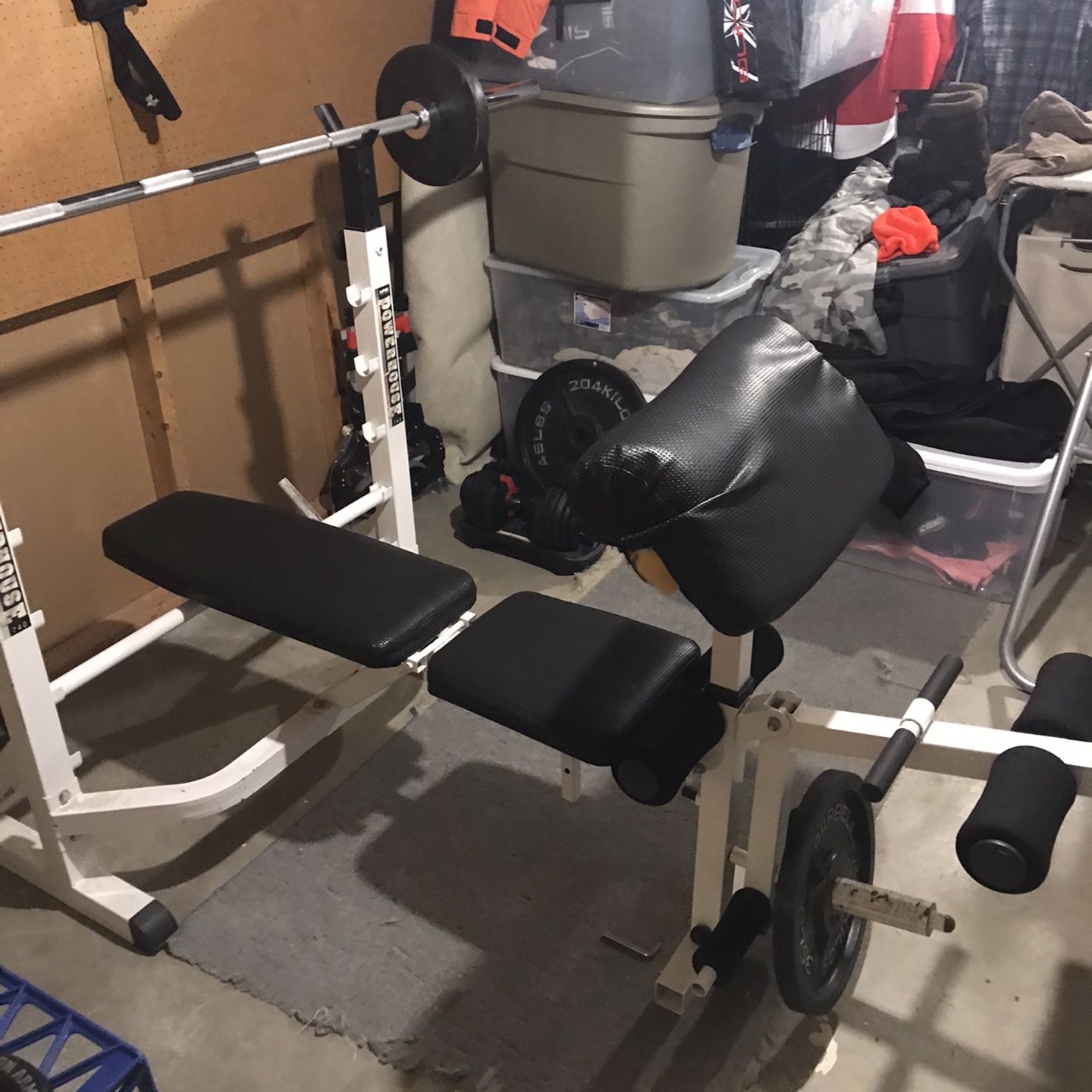 7’ Bar Bench Bar, Leg Weights