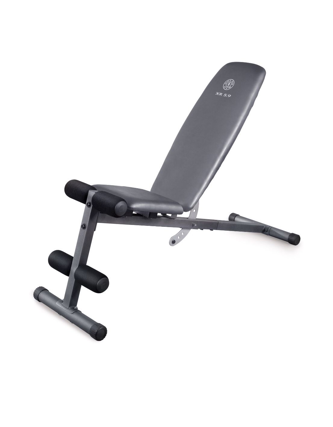 Weider XR 5.9 Adjustable Slant Workout Bench with 4-Roll Leg Lockdown and Exercise Chart