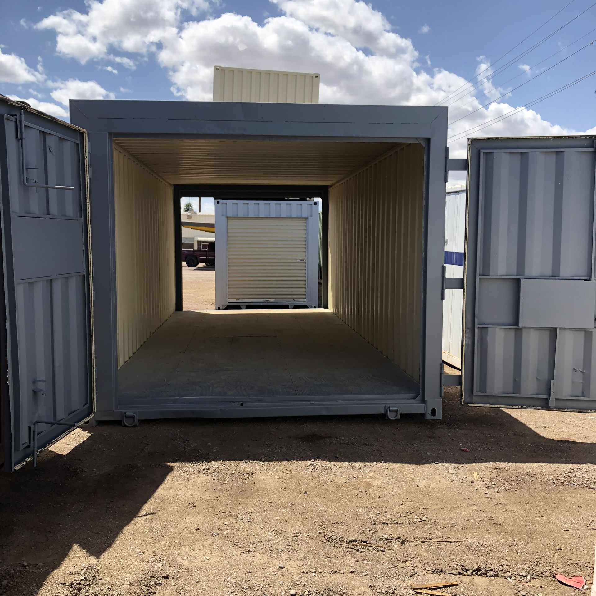 LOCAL extra wide 10' x 25' double end door shipping container connex