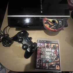 PS3 Fat 2 USB No Backwards W Games And Wired Control 