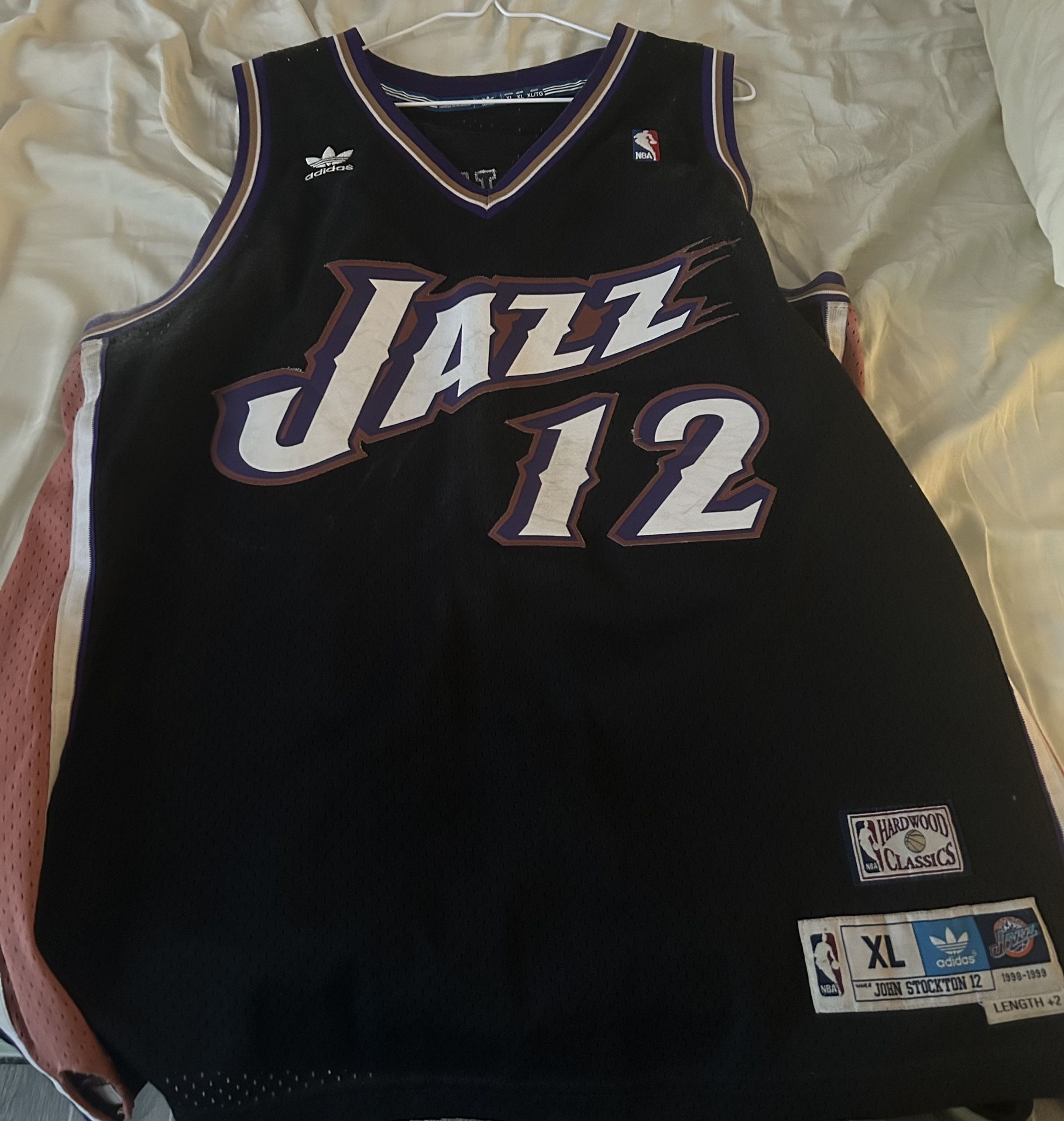 john stockton adult stitched jersey like new