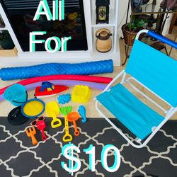 $10 For All Beach 🏖️ Chair and Beach Toys,Flooding’s, boat 🚤 Flooding