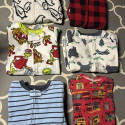  Carters Fleece Footie Pjs 3T