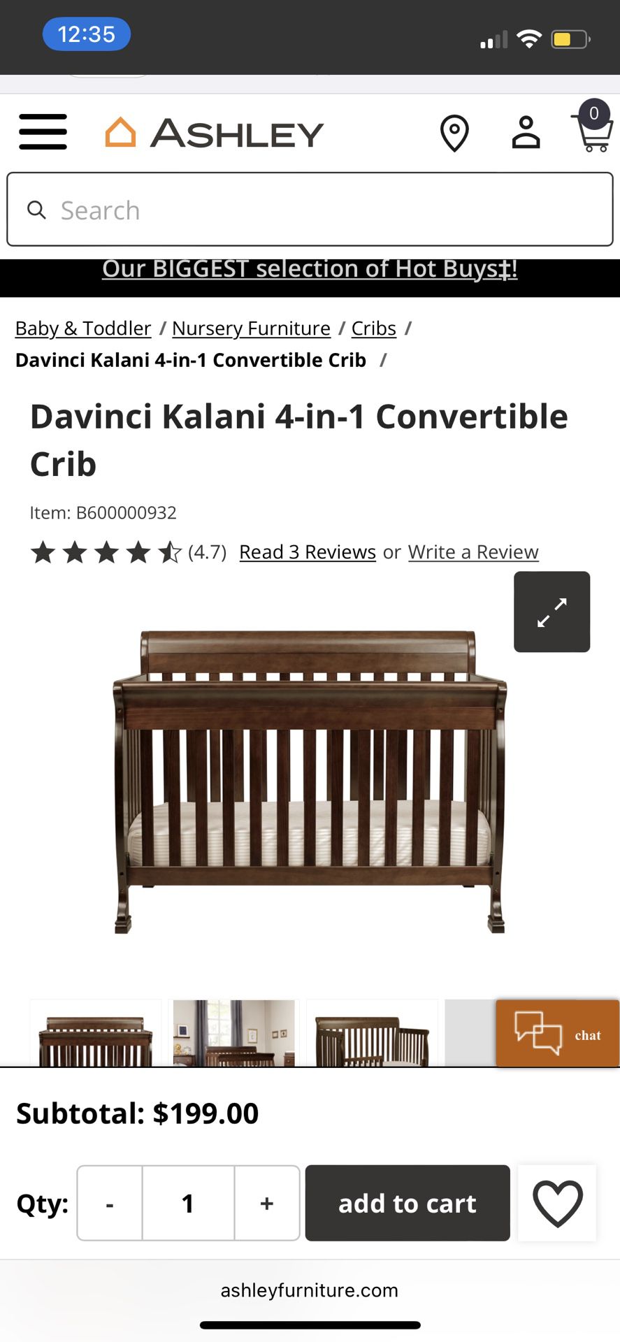 Davinci Kalani 4-in-1 Convertible Crib