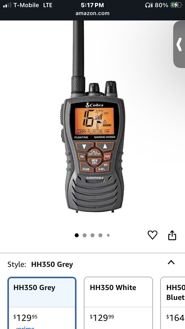 Cobra Marine HH350 FLT floating radio