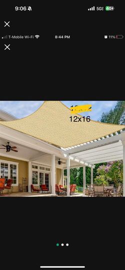 Square Sun Shade Sail 12x16,UV Block Shade Sails for Outdoor Patio Garden Backyard,