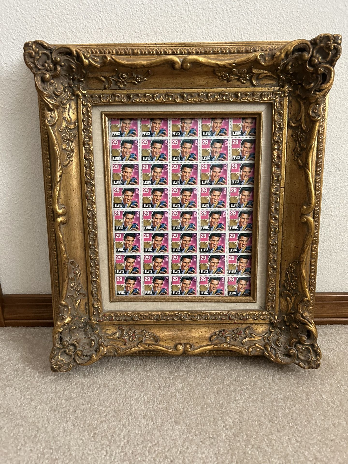 Framed Elvis stamps