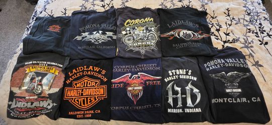 9 Vintage Harley Davidson t-shirts 3xl!!!