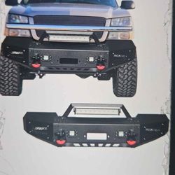  Front Bumper Compatible with 2003-2006 Chevy Silverado 1500 with Winch Plate 