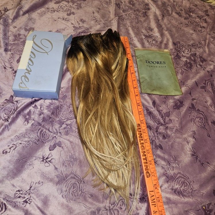 72IN OF REAL WEFT HAIR!!!!!!. 18in Long