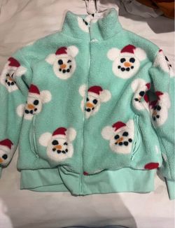 Small adult fleece Mickey snowman jacket