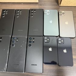 Unlocked iPhone 11 Pro Max 12 Mini Samsung  S22 Ultra  — Wholesale Lot Please read 
