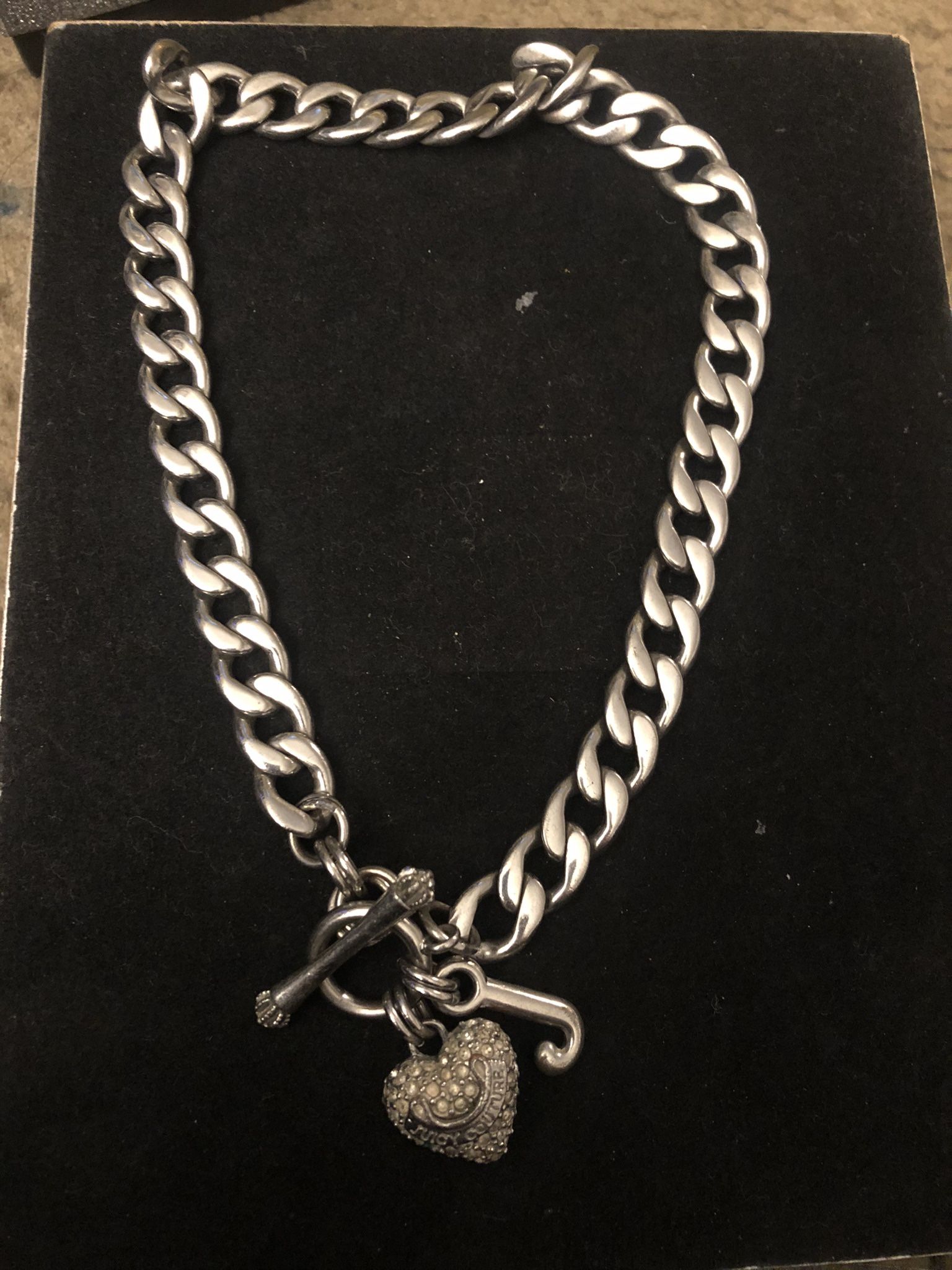 Juicy Couture Choker Silver Color