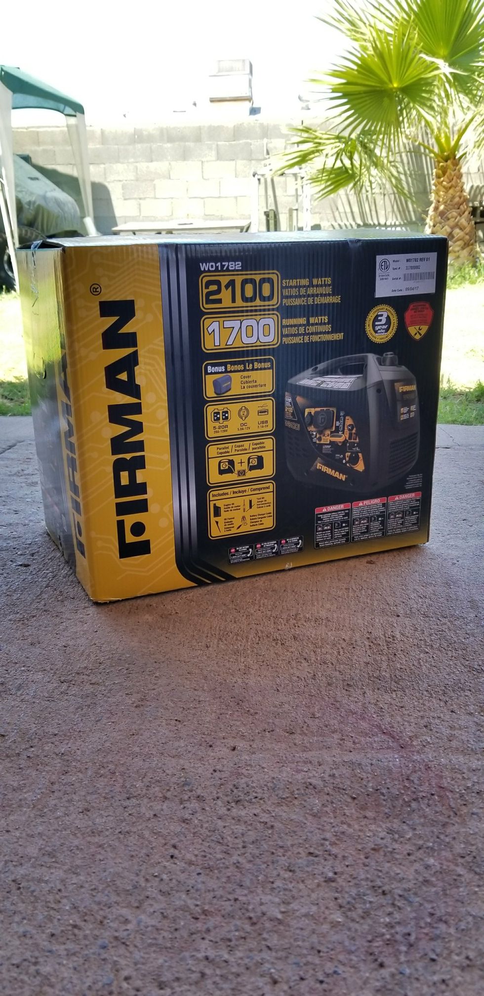 Firman generator 2100 like new