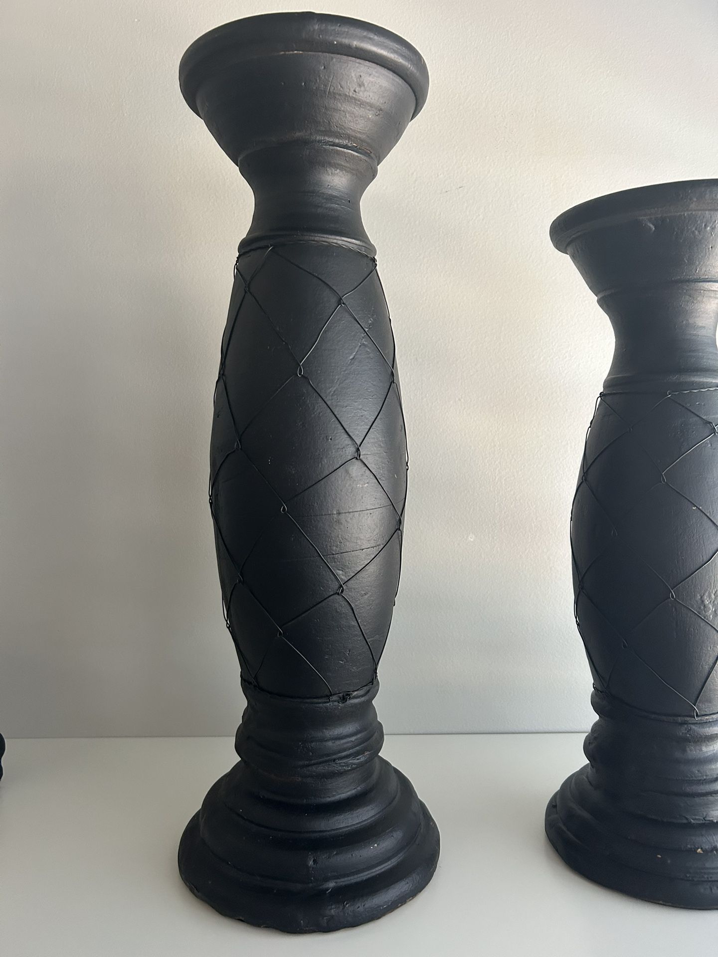 Pier One Black Wire Accent Candle Holders