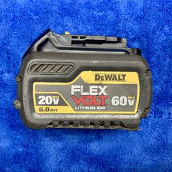 Dewalt DCB606 Flexvolt 20v Max 60v Max Lithium Ion 6.0Ah Rechargable Battery Tool Construction Professional DIY Home 
