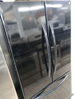 KitchenAid black french door refrigerator with glossy finish - Free delivery