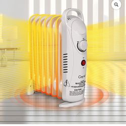 Caynel Mini Electric Oil Filled Radiator Indoor Portable Space Heater 700W