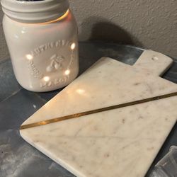 Candle Wax Warmer &  Decorative Marble Board
