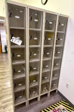 Lockers 78" x 12" x 12" CLEAR DOOR Qty available